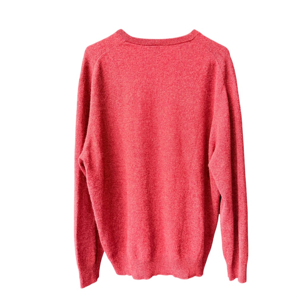 Jos. A. Bank Sweater Mens Large Red 100% Cashmere V-Neck Executive Collection - Picture 2 of 6